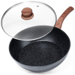 Praadipann graniit klaasist kaanega BLACK&WOOD 28 cm 35 l must Orion