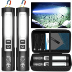 Laetav taskulamp, LED, 8 režiimi, magnetiline, 1500 m, 2 tk