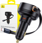 Autolaadija 60W USB-C kaabliga, Automobilinis įkroviklis 60W su USB-C kabeliu