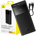 Akupank V&auml;line aku 20000 mAh 30 W USB-A ja USB-C pesadega, I&scaron;orinė baterija 20000 mAh 30 W su USB-A ir USB-C