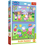 Puzzle 2x24 Peppa m&auml;nguv&auml;ljakul TREFL
