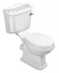 Kompaktne WC ANTIK Aqualine + Soft Close-istmekate, valge