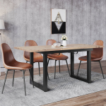 Pikendatav s&ouml;&ouml;gilaud P140/180xL80xK75, industriaalne stiil, MDF, must