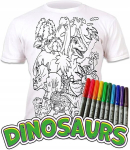 Dinosauruse T-s&auml;rk 10 pestava markeriga (9-11 aastat)