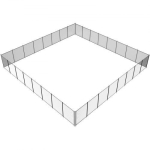 Basseini aed, 1,21x29,26 m, must, eemaldatav turvav&otilde;rk