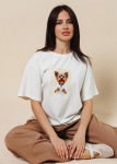 Oversize T‑s&auml;rk URBAN PAWS 4826/010 Giulia, v&auml;rv milk/yorkshire terrier print