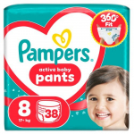 Pampers Active Baby Pants P&uuml;ksm&auml;hkmed, Suurus 8, 38 tk