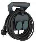 01676 EXTEN. CORD WITH ORGANIZER 3X1,5M2 10M VERTICAL SOCKET