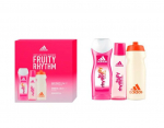 Parf&uuml;&uuml;mikomplekt Adidas Fruity Rhythm naistele, lille-puuviljane EDT + du&scaron;igeel