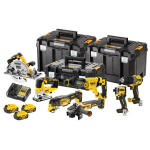 DeWALT 7-osaline 18V 3 &times; 5Ah t&ouml;&ouml;riistakomplekt DCK706P3T-QW