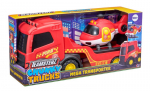 M&auml;nguline tulet&otilde;rje veok Teamsterz Chunky Trucks Fire Transporter helikopteriga, 35 cm, v&auml;ikelapsele ohutu disain, alates 18. elukuust+