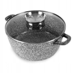 Kaanega pott 6,5l, 28cm, marmorkattega, induktsiooniks