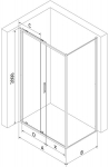 Mexen Exo l&uuml;kand du&scaron;inurk 110 x 70 cm, l&auml;bipaistev, kuldne - 8151-110-070-50-00