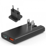Choetech Pd65w Gan Slim reisilaadija Usb-a+c koos adapteritega