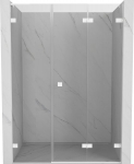 Mexen Lunar-F L kokkupandavad du&scaron;iuksed parempoolsed 140 cm, l&auml;bipaistev, valge - 836SL-140-050-20-00-P