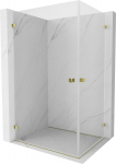 Mexen Lunar-B Duo hinged du&scaron;ikabiin 85 x 75 cm, l&auml;bipaistev, kuldne - 832-085L-075P-50-00