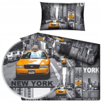 Laste voodipesukomplekt 100x135 cm, hall New Yorgi disainiga