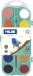 Milano akvarellv&auml;rvid, 12 v&auml;rvi + pintsel