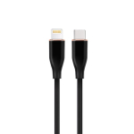 Gembird Lightning USB-C kaabel 1.5m CC-USB2S-CM8PM-1.5M-BK, must, 1 USB-C, 1 Lightning