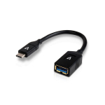 USB Type C Mees - V7 - 10 cm - Must - Thunderbolt 3 - USB 2.0 - USB 3.0