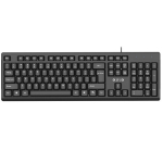 Aula AK205 Ergonomic Silent Click PC Keyboard 104 nuppu EN / RUS Paigutus 1,5m USB kaabel must