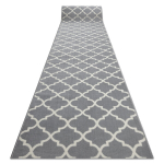 Rugsx vaip BCF Morad Trelis Maroko ristik 100x400 cm Pilka 100x400 cm, 100x400 cm
