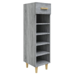 vidaXL jalatsikapp, hall Sonoma tamm, 30 x 35 x 105 cm, tehispuit