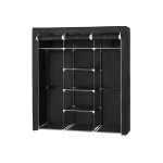 Riidest riidekapp 175 x 150 x 45 cm, must