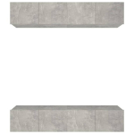 vidaXL telerikapid 4 tk, betoonhall, 80 x 30 x 30 cm, tehispuit