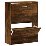 vidaXL jalatsikapp, suitsutatud tamm, 63 x 24 x 81 cm, tehispuit
