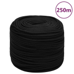 vidaXL t&ouml;&ouml;k&ouml;is, must, 6 mm, 250 m, pol&uuml;ester