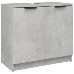 vidaXL vannitoakapp, betoonhall, 64,5 x 33,5 x 59 cm, tehispuit