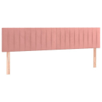vidaXL LED-voodipeats, roosa, 200x5x78/88 cm, samet