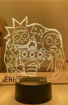 Lamp 3D Led Rick and Morty
