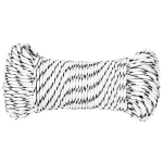vidaXL punutud paadik&ouml;is, valge, 4 mm x 50 m pol&uuml;ester