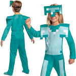 Karnevali kost&uuml;&uuml;m Diamond Armor Minecraft 127-136 cm