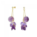 Naiste k&otilde;rvar&otilde;ngad Diamond Sky &bdquo;Orchid (Iris / Violet)&ldquo; koos Swarovski kristallidega DS02A587