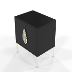 &Ouml;&ouml;kapp Skandica MERLIN, 54 x 40 cm, kuldsete aksessuaaridega, must