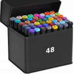 Kahepoolsed v&auml;rvilised markerid "Back to school", 48 tk