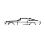 Seinakaunistus Ford Mustang Shelby 1967, 1 tk