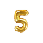Fooliumist &otilde;hupall Number "5", 35 cm, kuldne