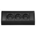 Pistikupesa (Schuko) 3x250V OR-GM-9001(GS)/B, Ki&scaron;tukinis lizdas (Schuko) 3x250V OR-GM-9001(GS)/B