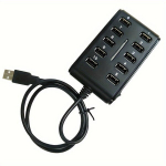 1tk Kompaktne 10-Port USB Jaotur L&uuml;litiga - Vastupidav, Kaasaskantav, Ideaalne Kontori- v&otilde;i Kodulaadimiseks