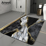(8-60x90cm)Super imav vannimatt Kiiresti kuivav Luksuslik Kuld Must Marmor Kummist Libisemiskindel vannitoavaip Moodne kodukaunistusega du&scaron;imatt, 8-60x90cm