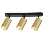 Kolme lambiga laevalgusti Pipe Spot GU10, kuldne
