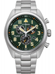 Citizen AT2480-81X Super Titanium Eco-Drive kronograaf 43 mm, roheline