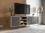Riputatav TV Kapp Meble Lindner Wotan Tamm Grafiidi Matt 150 cm, 150 x 39 x 35
