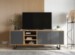 TV Kapp Meble Lindner Wotan Tamm Grafiidi Matt Metallraamiga 150 cm, 150 x 53 x 35
