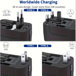 Universaalne Reisiadapter USB Pordidega, &Uuml;lepingekaitse