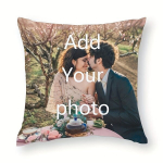Kohandatud fotoga m&auml;lestuspadjap&uuml;&uuml;r, 45.72x45.72 cm.